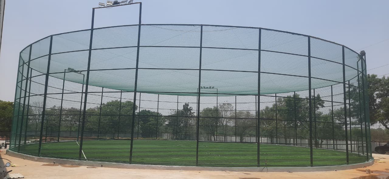 Circular box cricket ground at C Sports Club